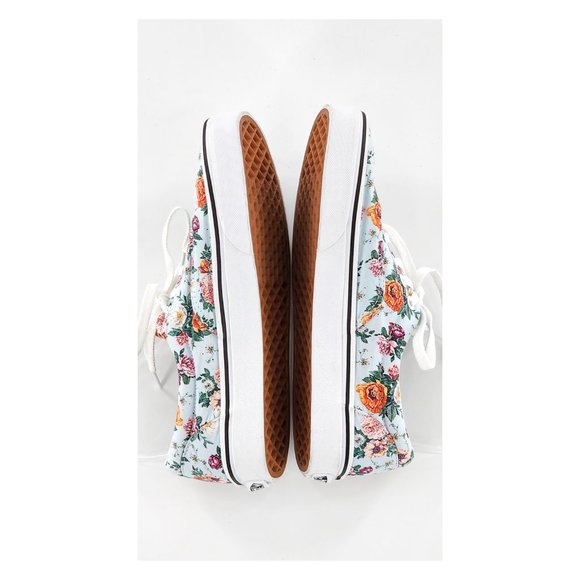 VANS Floral Print Lace Up Canvas Sneakers Unisex - Picture 9 of 12